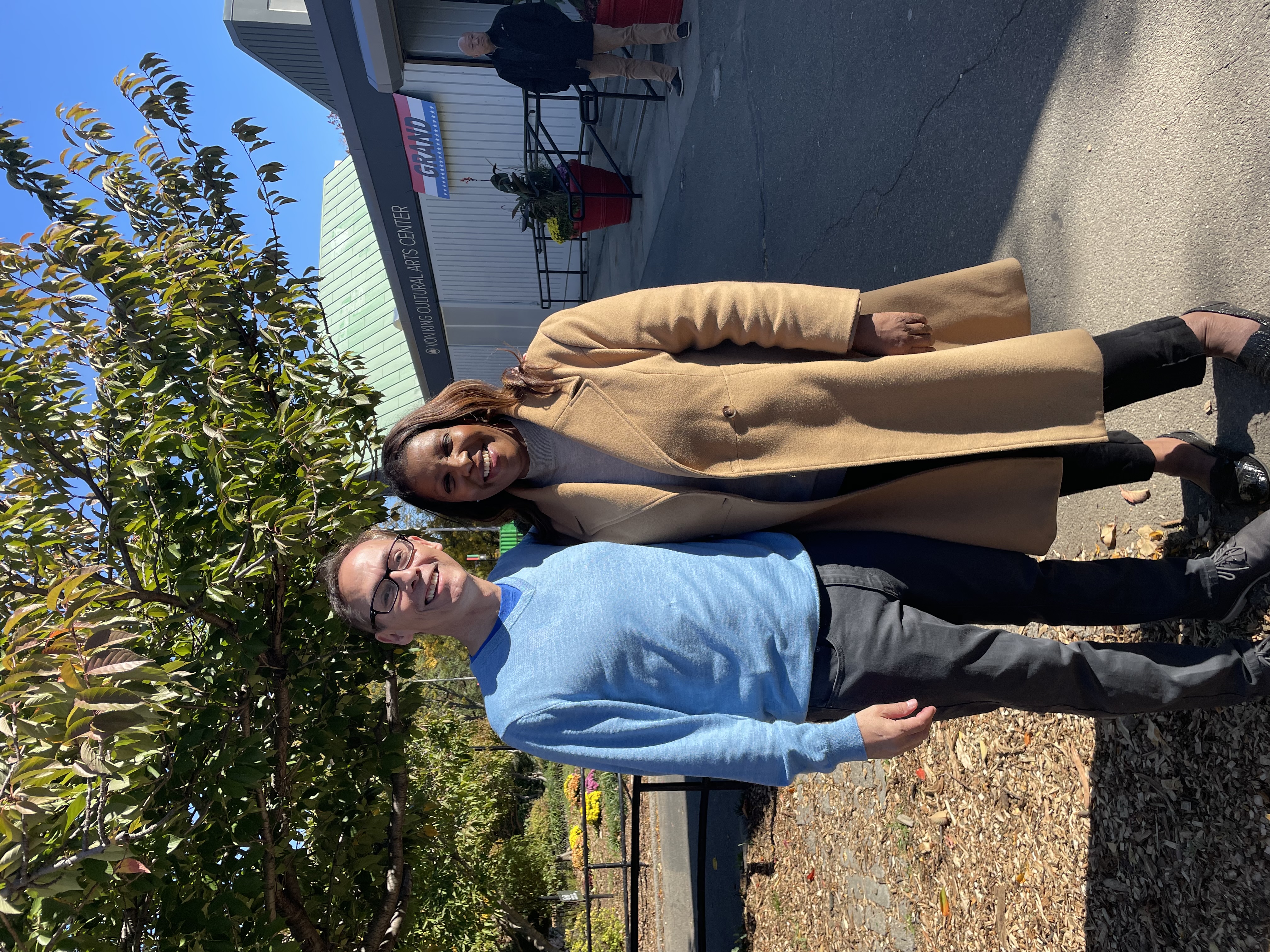 Photo of a man and a woman posing for a picture